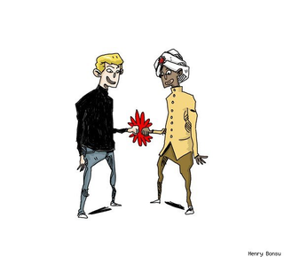 Illustration for article titled Superhero bromances sealed with a fist-bump